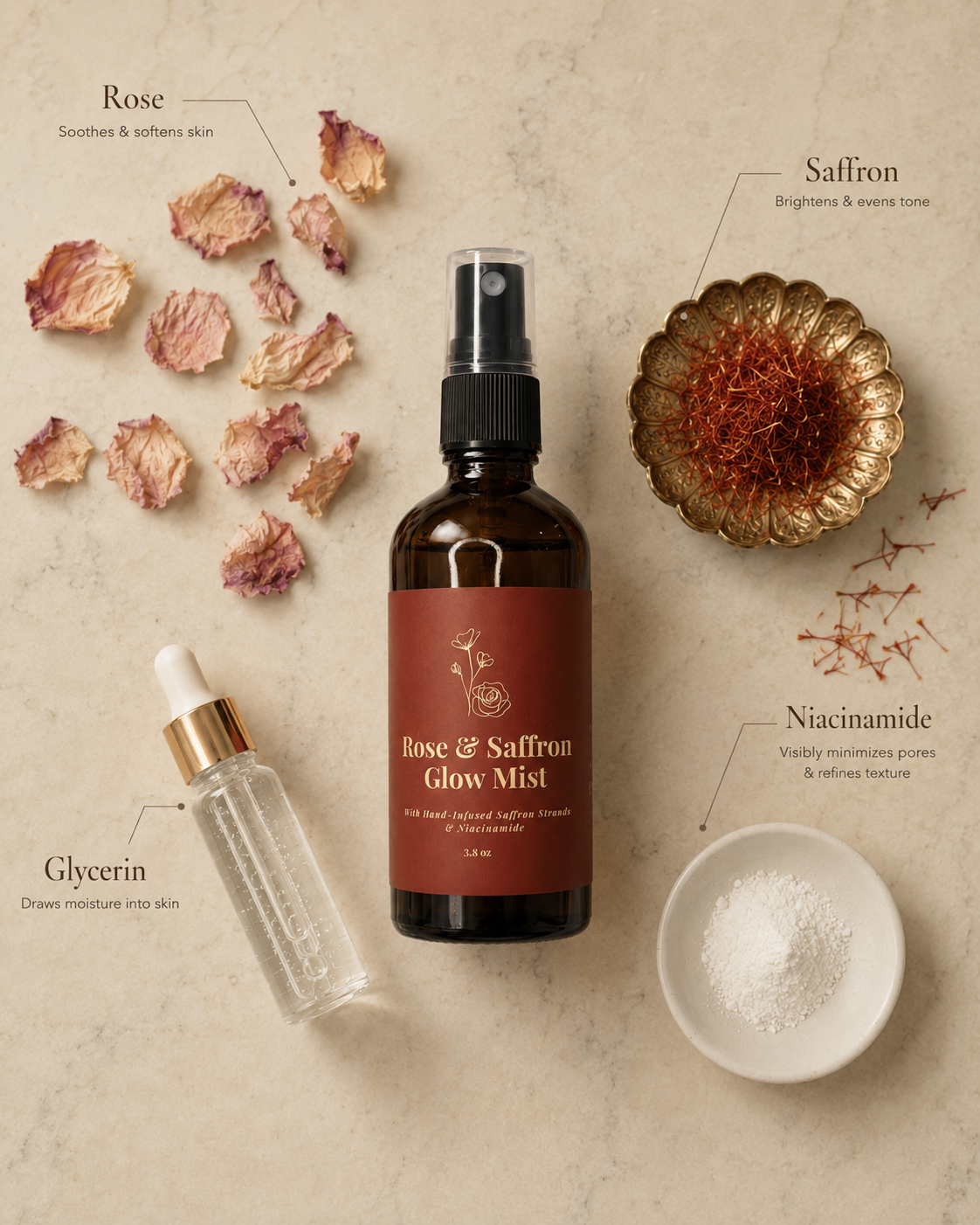 Rose & Saffron Glow Face Mist